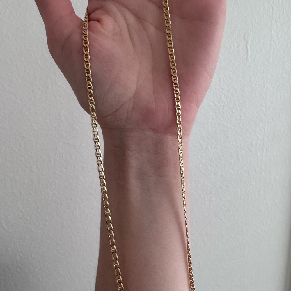 14k Solid Gold 10.7 grams Mariner Anchor Chain Made in Italy